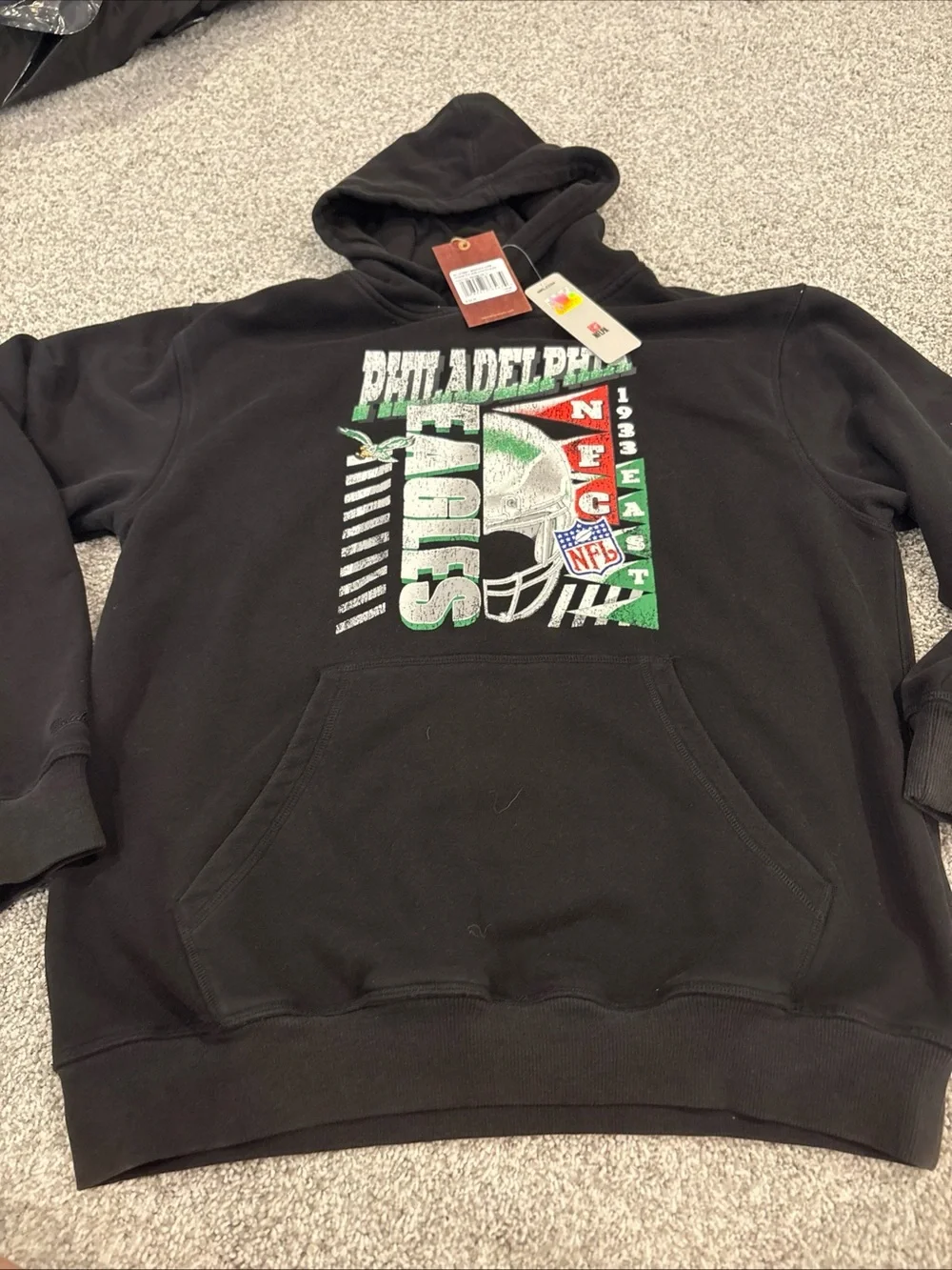 Mitchell & Ness Black Philadelphia Eagles Graphic Hoodie